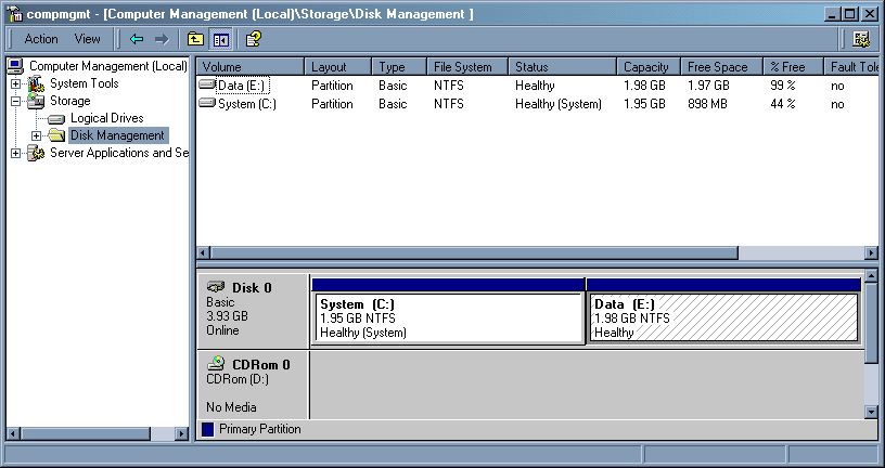Disk Management MMC
